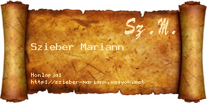 Szieber Mariann névjegykártya